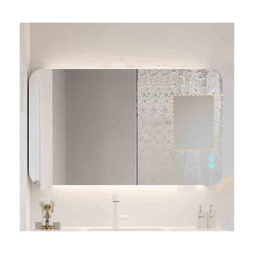 YFAURNDE Mutital Spiegelschrank spiegelschrank mit Beleuchtung, Stilvoll, platzsparend, praktische Aufbewahrung, geeignet for Badezimmer und Waschküchen(98cm/38.5in) von YFAURNDE