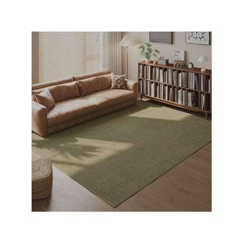 YFAURNDE Teppich, Moderner Teppich, Einfarbige Bodenmatte, Schlafzimmer, Zuhause, Superweiche, rutschfeste Unterseite(Antique Green,100 * 160cm) von YFAURNDE