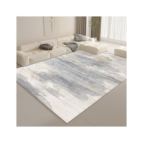 YFAURNDE Teppich,Cremefarbener Teppich, Wohnzimmerteppich aus Kaschmirimitat, Schlafzimmerplüschteppich, Heimteppich, schmutzabweisend, flauschig und weich(KX01,160 * 230cm) von YFAURNDE