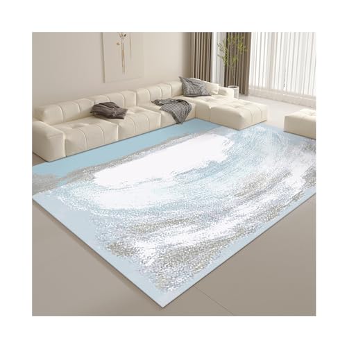 YFAURNDE Teppich,Cremefarbener Teppich, Wohnzimmerteppich aus Kaschmirimitat, Schlafzimmerplüschteppich, Heimteppich, schmutzabweisend, flauschig und weich(KX12,200 * 300cm) von YFAURNDE