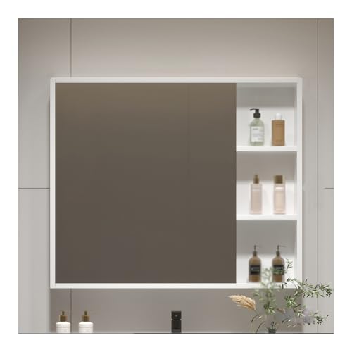 YFAURNDE Wandschrank Badschrank Badspiegel badschrank mit Spiegel, spiegelschränke fürs Bad, Stauraum/HD-Spiegel/Integrierte Taschentuchbox/Langlebig(White,60cm/23.6in) von YFAURNDE