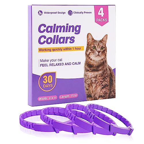 4 Pcs Pheromone Katzen Beruhigende Halsbänder Katze Calming Collar Cat Catcomfort Starter-Kit Lindern Stress und Angstlinderung verstellbare Anti Stress Katzenhalsband Ruhiges Katzenhalsband Verhalten 4 Pcs Pheromone Katzen Beruhigende Halsbänder Katze Calming Collar Cat Catcomfort Starter-Kit Lindern Stress und Angstlinderung verstellbare Anti Stress Katzenhalsband Ruhiges Katzenhalsband Verhalten von YFCACT