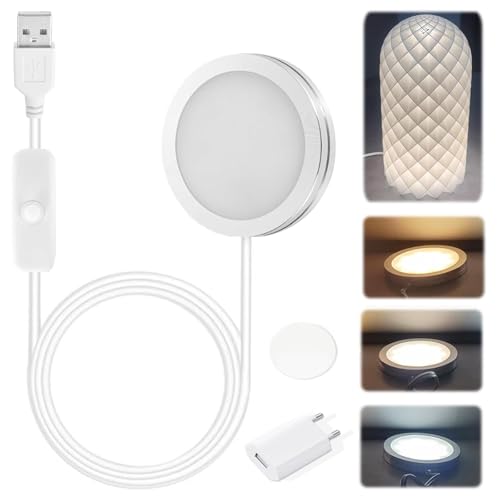 YFCJYFB 3D-Drucker LED-Lampen-Kit für Bambu Lab A1/A1mini/P1S/P1P/X1C – Einfache Installation, 3 Lichtmodi (Warmweiß/Kaltweiß), Inkl. USB-Adapter – Ideal für 3D-Drucker-Zubehörteile von YFCJYBF