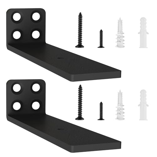 2 Stücke Regalhalterung Regalträger 12,7 cm, Schwerlast Regalwinkel, Industrielle Regal Wandhalterung Wandregal Halter für die Wandmontage, Schwarz 2 Stücke Regalhalterung Regalträger 12,7 cm, Schwerlast Regalwinkel, Industrielle Regal Wandhalterung Wandregal Halter für die Wandmontage, Schwarz von YFCVIP