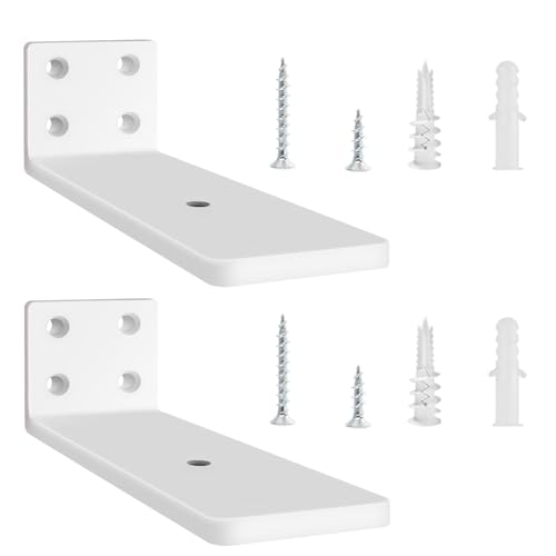 2 Stücke Regalhalterung Regalträger 12,7 cm, Schwerlast Regalwinkel, Industrielle Regal Wandhalterung Wandregal Halter für die Wandmontage, Weiß 2 Stücke Regalhalterung Regalträger 12,7 cm, Schwerlast Regalwinkel, Industrielle Regal Wandhalterung Wandregal Halter für die Wandmontage, Weiß von YFCVIP