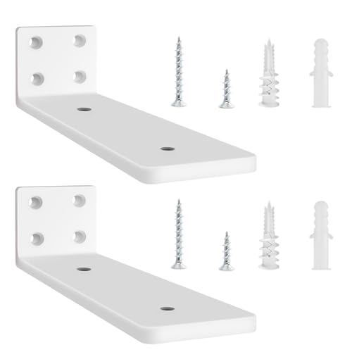 2 Stücke Regalhalterung Regalträger 15 cm, Schwerlast Regalwinkel, Industrielle Regal Wandhalterung Wandregal Halter für die Wandmontage, Weiß 2 Stücke Regalhalterung Regalträger 15 cm, Schwerlast Regalwinkel, Industrielle Regal Wandhalterung Wandregal Halter für die Wandmontage, Weiß von YFCVIP