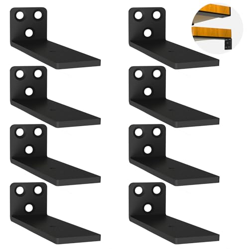 8 Stück Schwebende Regalhalterungen, Schwerlast Schwimmende Regalhalterungen, Robuste Metallwandhalterungen für Wandanbringung DIY offenes Regal (Schwarz, 10 cm) 4in 8 Stück Schwebende Regalhalterungen, Schwerlast Schwimmende Regalhalterungen, Robuste Metallwandhalterungen für Wandanbringung DIY offenes Regal (Schwarz, 10 cm) 4in von YFCVIP