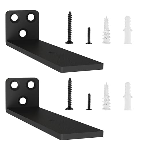 2 Stücke Regalhalterung Regalträger 12,7cm, Schwerlast L Regalwinkel mit Befestigungsschrauben für Wohnzimmer | Büro| Küchen, Tragkraft 75 KG (Schwarz) 5in 2 Stücke Regalhalterung Regalträger 12,7cm, Schwerlast L Regalwinkel mit Befestigungsschrauben für Wohnzimmer | Büro| Küchen, Tragkraft 75 KG (Schwarz) 5in von YFCVIP