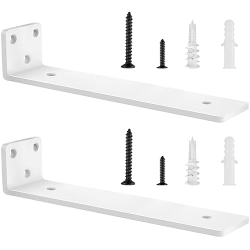 2 Stücke Regalhalterung Regalträger 30cm, Schwerlast L Regalwinkel mit Befestigungsschrauben für Wohnzimmer | Büro| Küchen, Tragkraft 75 KG (Weiß) 12in 2 Stücke Regalhalterung Regalträger 30cm, Schwerlast L Regalwinkel mit Befestigungsschrauben für Wohnzimmer | Büro| Küchen, Tragkraft 75 KG (Weiß) 12in von YFCVIP