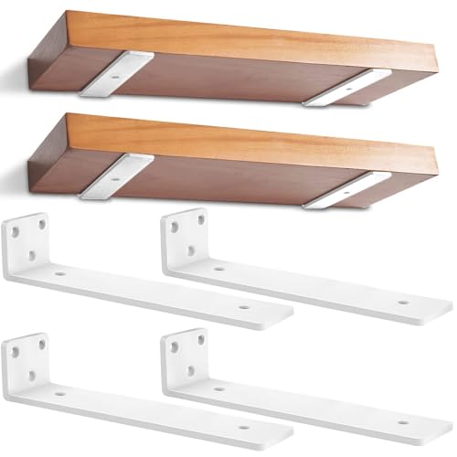 4 stück Regalhalterung Regalträger, Schwerlast Schwimmende Regalhalterungen für Wandanbringung DIY offenes mit Schraube und Ankern, Tragkraft 70 KG ( (Weiß, 30 cm) 12in 4 stück Regalhalterung Regalträger, Schwerlast Schwimmende Regalhalterungen für Wandanbringung DIY offenes mit Schraube und Ankern, Tragkraft 70 KG ( (Weiß, 30 cm) 12in von YFCVIP