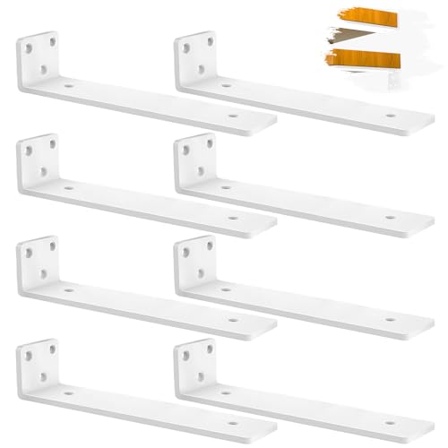 8 Stück Schwebende Regalhalterungen, Schwerlast Schwimmende Regalhalterungen, Robuste Metallwandhalterungen für Wandanbringung DIY offenes Regal (Weiß, 30 cm) 12in 8 Stück Schwebende Regalhalterungen, Schwerlast Schwimmende Regalhalterungen, Robuste Metallwandhalterungen für Wandanbringung DIY offenes Regal (Weiß, 30 cm) 12in von YFCVIP
