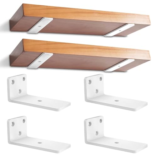 4 stück Regalhalterung Regalträger, Schwerlast Schwimmende Regalhalterungen für Wandanbringung DIY offenes mit Schraube und Ankern, Tragkraft 70 KG ( (Weiß, 12,7 cm) 5in 4 stück Regalhalterung Regalträger, Schwerlast Schwimmende Regalhalterungen für Wandanbringung DIY offenes mit Schraube und Ankern, Tragkraft 70 KG ( (Weiß, 12,7 cm) 5in von YFCVIP