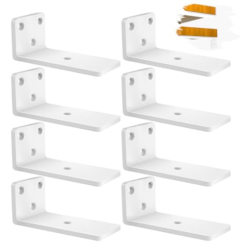 8 Stück Schwebende Regalhalterungen, Schwerlast Schwimmende Regalhalterungen, Robuste Metallwandhalterungen für Wandanbringung DIY offenes Regal (Weiß, 12,5 cm) 5in 8 Stück Schwebende Regalhalterungen, Schwerlast Schwimmende Regalhalterungen, Robuste Metallwandhalterungen für Wandanbringung DIY offenes Regal (Weiß, 12,5 cm) 5in von YFCVIP