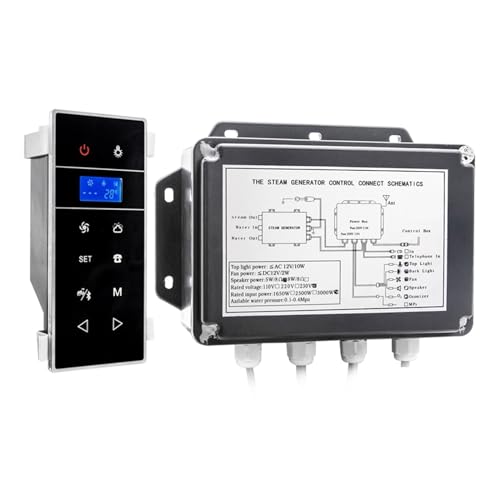 3KW Duschdampfgenerator Nasssaunadampf Mit Zeit- Und Temperatureinstellung Wasserdicht IPX4(VS-9007B-3KW-BP) von YFDGD