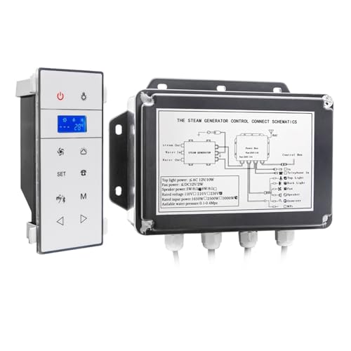3KW Duschdampfgenerator Nasssaunadampf Mit Zeit- Und Temperatureinstellung Wasserdicht IPX4(VS-9007W-3KW-BP) von YFDGD