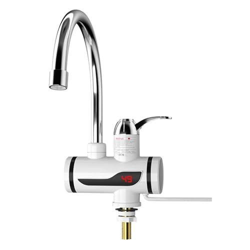 Elektrischer Durchlauferhitzer-Wasserhahn, 3000 W, Durchlauferhitzer, Temperatur Einstellbar, Schneller Aufheizhahn, Digital, For Küche, Badezimmer Schnell Sicher(A) von YFDGD