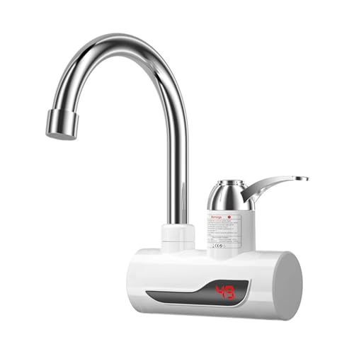 Elektrischer Durchlauferhitzer-Wasserhahn, 3000 W, Durchlauferhitzer, Temperatur Einstellbar, Schneller Aufheizhahn, Digital, For Küche, Badezimmer Schnell Sicher(B) von YFDGD