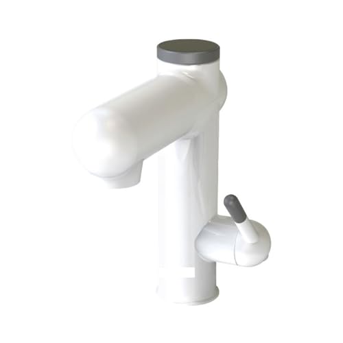 Elektrischer Warmwasserbereiter, Fließendes Sofortiges Warmwasser, Elektrischer Wasserhahn, 2-in-1-Küchenarmatur, Badezimmer, LED Schnell Sicher(White) von YFDGD