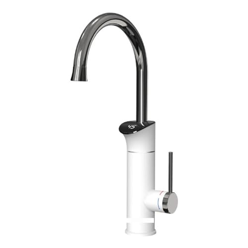 Elektrischer Warmwasserbereiter, Sofortiger Warmwasser-Küchenhahn, 2-in-1-Durchlauferhitzer, Elektrischer Wasserhahn, Heizhahn Schnell Sicher(White) von YFDGD