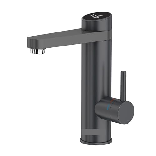 Elektrischer Wasserhahn Aus Edelstahl Mit Digitalanzeige, Sofortiger Warmwasserhahn, 120° Schwenkbarer Auslauf, Heizhahn Schnell Sicher von YFDGD