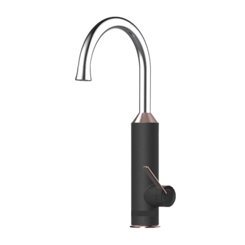 Elektrischer Wasserhahn Tankless Mini-Heizung For Zuhause, Küchenarmatur, 2-in-1-Schwenkauslauf, Blumenheizung, Beheizte Mischbatterie Schnell Sicher(Black) von YFDGD