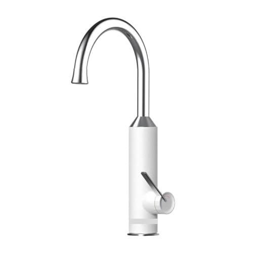 Elektrischer Wasserhahn Tankless Mini-Heizung For Zuhause, Küchenarmatur, 2-in-1-Schwenkauslauf, Blumenheizung, Beheizte Mischbatterie Schnell Sicher(White) von YFDGD