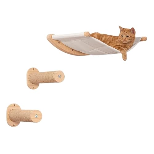 Katze Hängematte Fenster Katzenbaum, Wandmontage, Sisal, Verschleißfest, Katzen-Kletterpfosten, Kätzchen-Hängematte, Haustier-Aktivitäts-Rest-Set, Katzenmöbel for Den Innenbereich(B) von YFDGD