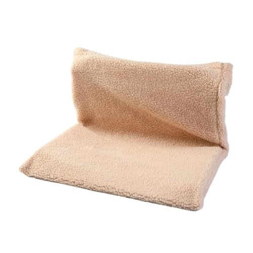 Katze Hängematte Fenster Warme Haustier-Katzen-Hängematte, Heizung, Hängendes Katzenbett, Winter-Fleece-Korb, Hängematten, Metall-Eisen-Rahmen, Schlafbett(Khaki) von YFDGD