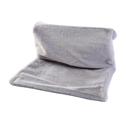 Katze Hängematte Fenster Warme Haustier-Katzen-Hängematte, Heizung, Hängendes Katzenbett, Winter-Fleece-Korb, Hängematten, Metall-Eisen-Rahmen, Schlafbett(Light Gray) von YFDGD