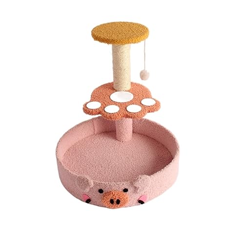 Katze Klettergerüst Katze Scratcher Kratzbaum for Katzen Training Spielzeug Katzen Baum Turm Eigentumswohnung Möbel Haustiere Scratcher Regale(Pink) von YFDGD