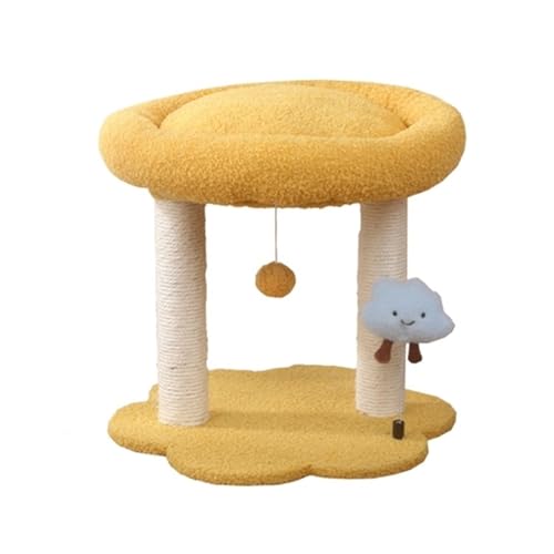 Katze Scratcher Katze Baum Turm Condo Katzen Scratcher Post Spielzeug Kratzbaum for Katzen Klettergerüst Haustier Möbel Pet Liefert(Yellow) von YFDGD