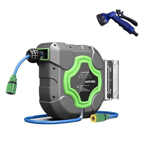Schlauchaufroller 10/15/20M Automatische Einziehbare Schlauchtrommel Wassertrommel 4S Shop Autowaschanlage Gartenbewässerungssystem Wandmontage Wassertrommel Schaumtrommel(Water drum 20M) von YFDGD