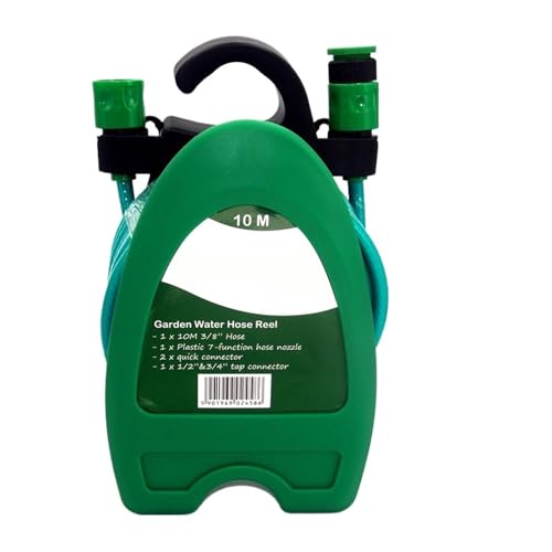 Schlauchaufroller 10M Wasserrohr 32FT Mini Tragbare Wasserschlauchtrommel Gartenbewässerung Autowaschschlauch Rohr Aufbewahrungshalter Kit Schlauchaufroller 10M Wasserrohr 32FT Mini Tragbare Wasserschlauchtrommel Gartenbewässerung Autowaschschlauch Rohr Aufbewahrungshalter Kit von YFDGD