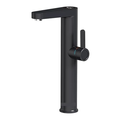 Sofortiger Warmwasserhahn, Durchlauferhitzer For Schiffswaschbecken, Heizhahn For Badezimmer, Elektrischer Wasserhahn Schnell Sicher(Matte Black) von YFDGD