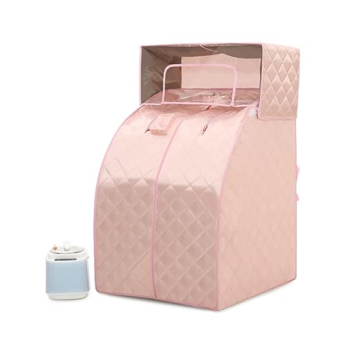Tragbare Dampfsauna Dampfbad Dampfgarer Topf Schlankheitstherapie Haushaltsduschkabine Dampfpaneel Heimsauna Spa Hammam(Pink) von YFDGD