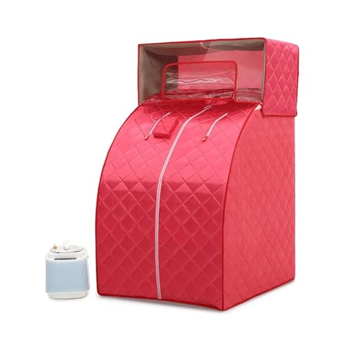 Tragbare Dampfsauna Dampfbad Dampfgarer Topf Schlankheitstherapie Haushaltsduschkabine Dampfpaneel Heimsauna Spa Hammam(Red) von YFDGD