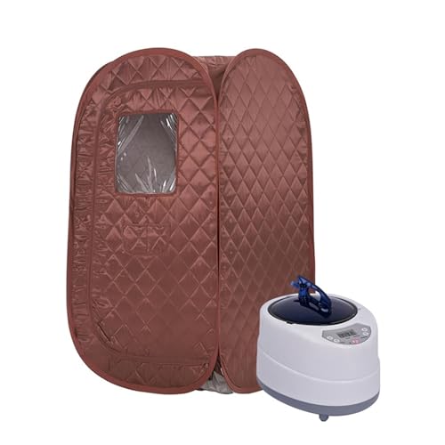 Tragbare Sauna For Den Ganzen Körper Zu Hause, Tragbare Dampfsaunen, Faltbar, Mit 2 L, 1000 Watt Dampfgarer, Heim-Spa(Brown Set) von YFDGD