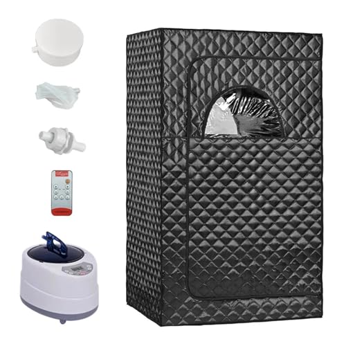 Tragbarer Saunadampf For Ganzkörper-Saunazelt-Dampfbad Mit 2-Liter-Dampfgenerator Mit Fernbedienung(Black Set) von YFDGD