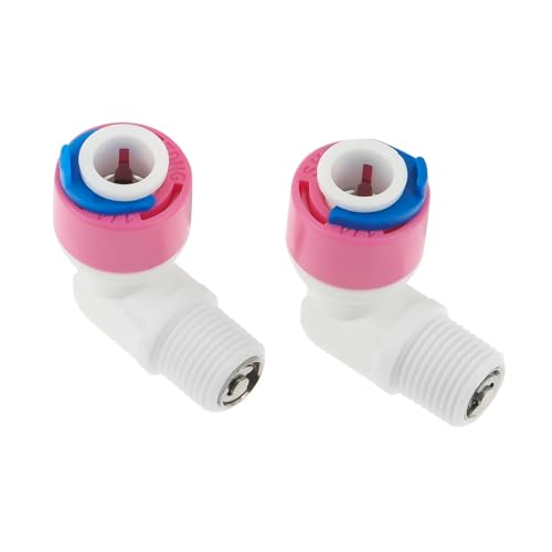 YFDGD 2 Stück 1/4 "OD Schlauch 1/8" Männlich RO Wasser Ellenbogen Rückschlagventil Schnell Kupplung Fitting Umkehrosmose System Kunststoff Rohr Stecker von YFDGD