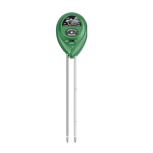 YFDGD Feuchtemessgerät 3 In1 Boden Wasser Feuchtigkeit PH Meter Säure Feuchtigkeit Sonnenlicht Licht PH Test Garten Blumen Feucht Sensor Tester Test Instrument von YFDGD