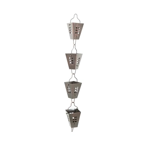 YFDGD Garten-Regenketten Aus Aluminium, 1 M, Regensammelbecher for Gartenmarkisen Im Freien Dekorativer Garten(Rice Bucket) von YFDGD