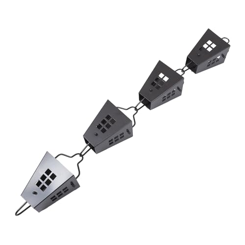 YFDGD Regenglocken, Dachrinnenadapter, Kupferbecher, Sonnenraumdekoration, Metall-Regenrinnenkette, Regenwasserumlenker Dekorativer Garten(Style 1) von YFDGD