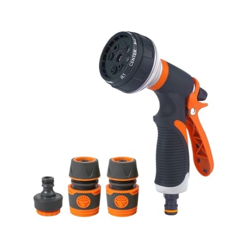 YFDGD Schlauchspritzpistole Bewässerungspistole for Den Garten, 8 Modi, Hochdrucksprüher, Verstellbare Bewässerungsdüse for Pflanzen, Rasen, Hof, Bewässerung, Sprinkler(04) von YFDGD