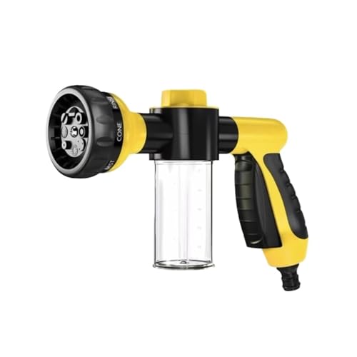 YFDGD Schlauchspritzpistole Einstellbare 8 Muster Wasserpistole Pflanze Blume Rasen Gemüse Bewässerung Spritzpistole Auto Waschen Haus Reinigung Wasserpistole(A) von YFDGD