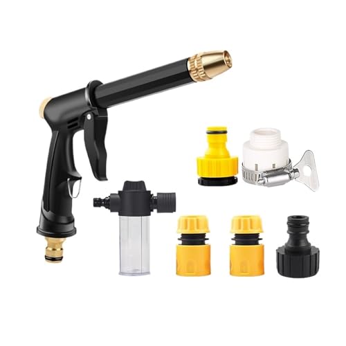 YFDGD Schlauchspritzpistole Hochdruck Spray Wasser Pistole Waschen Garten Bewässerung Schlauch Düse Auto Auto Waschmaschine Pistolen Auto Waschen Werkzeug Kits Reinigung Werkzeuge(Water Gun Set 2) von YFDGD