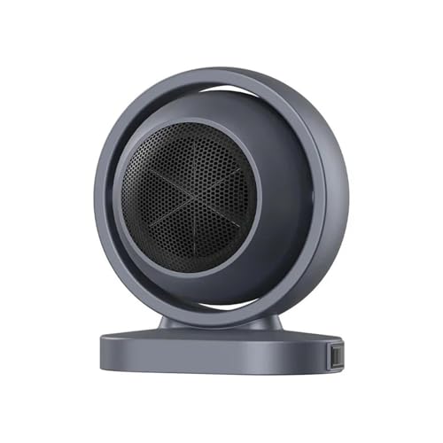 YFDGD Ventilator Holzbrenner 380W Tragbarer Elektrischer Heizlüfter, Tischventilator, Herd, Warmluftgebläse, Mini-Heizkörper, Home-Office-Raumwärmer For Den Winter, Geringer Verbrauch(Dark gre) von YFDGD