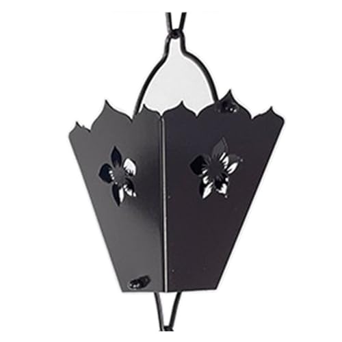 YFDGD Villa Tempel Landschaft Lila Kupfer Regenkette Terrasse B&B Traufe Dachrinne Dekoration Regenkette Outdoor Entwässerungskette Regenkette Dekorativer Garten(Bauhinia) von YFDGD