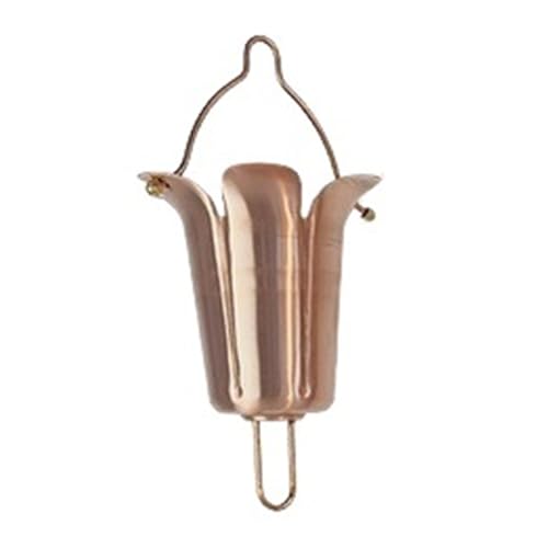 YFDGD Villa Tempel Landschaft Lila Kupfer Regenkette Terrasse B&B Traufe Dachrinne Dekoration Regenkette Outdoor Entwässerungskette Regenkette Dekorativer Garten(Big Copper Morning Glory) von YFDGD