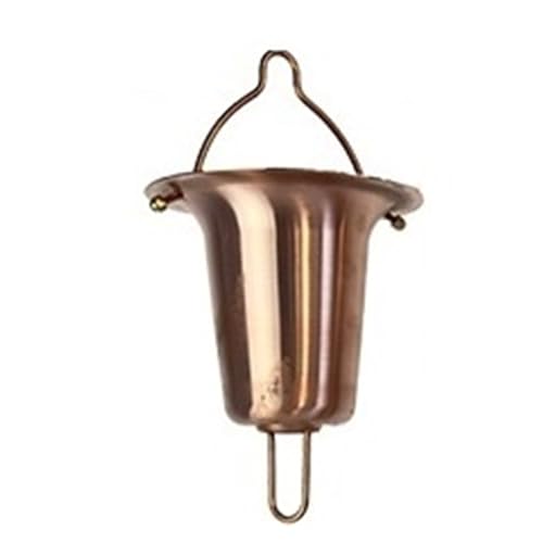 YFDGD Villa Tempel Landschaft Lila Kupfer Regenkette Terrasse B&B Traufe Dachrinne Dekoration Regenkette Outdoor Entwässerungskette Regenkette Dekorativer Garten(Copper small Flower Cup) von YFDGD