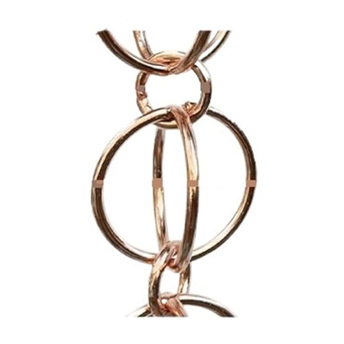 YFDGD Villa Tempel Landschaft Lila Kupfer Regenkette Terrasse B&B Traufe Dachrinne Dekoration Regenkette Outdoor Entwässerungskette Regenkette Dekorativer Garten(Copper small Ring) von YFDGD